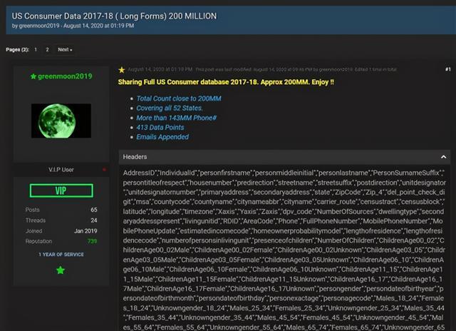 重磅!美国1.86亿选民数据在暗网被黑客出售,FBI介入调查插图 重磅!美国1.86亿选民数据在暗网被黑客出售,FBI介入调查插图